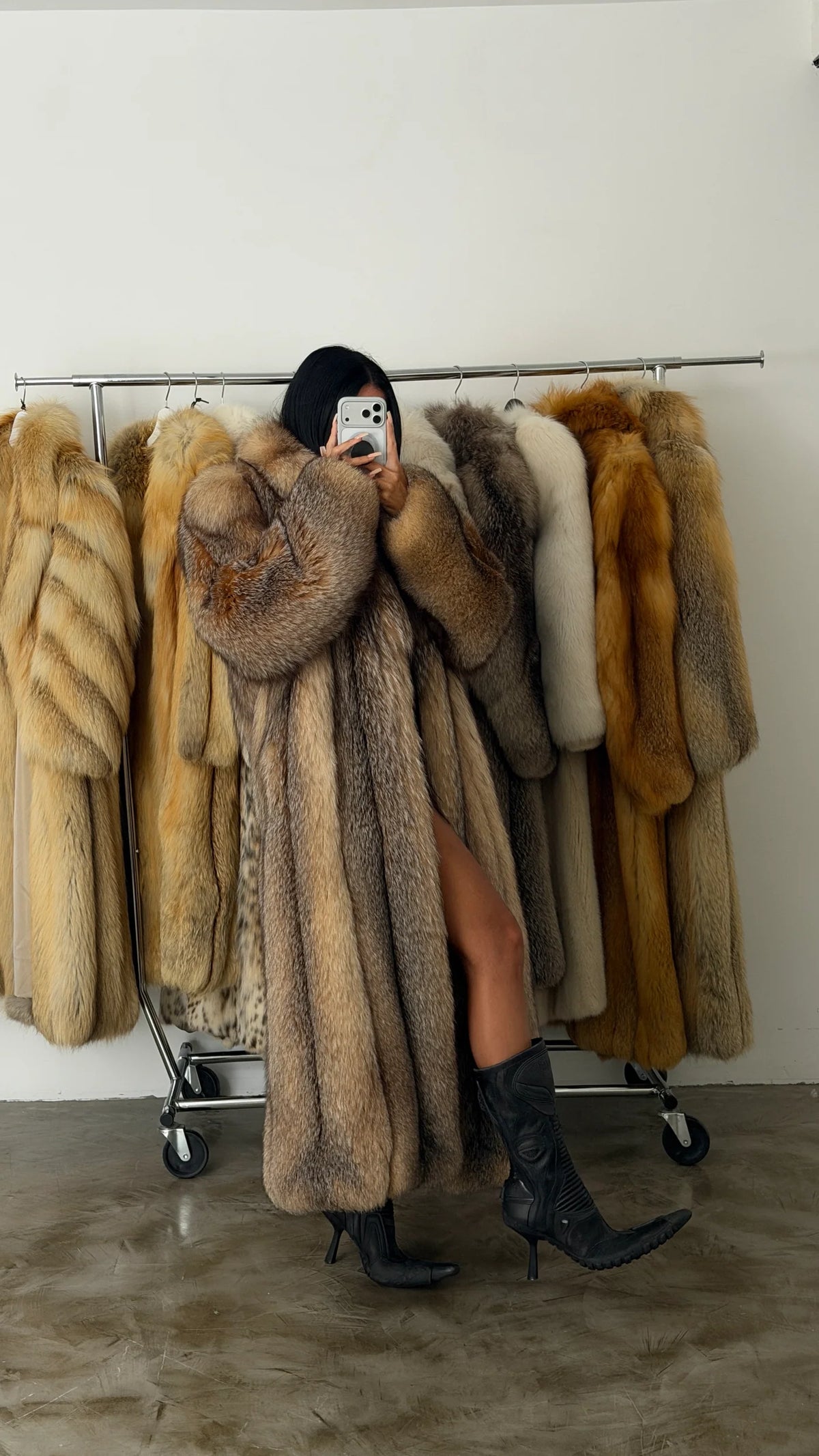 VINTAGE FOX FUR COAT