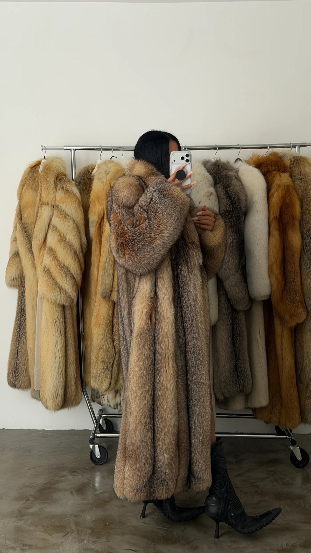 VINTAGE FOX FUR COAT