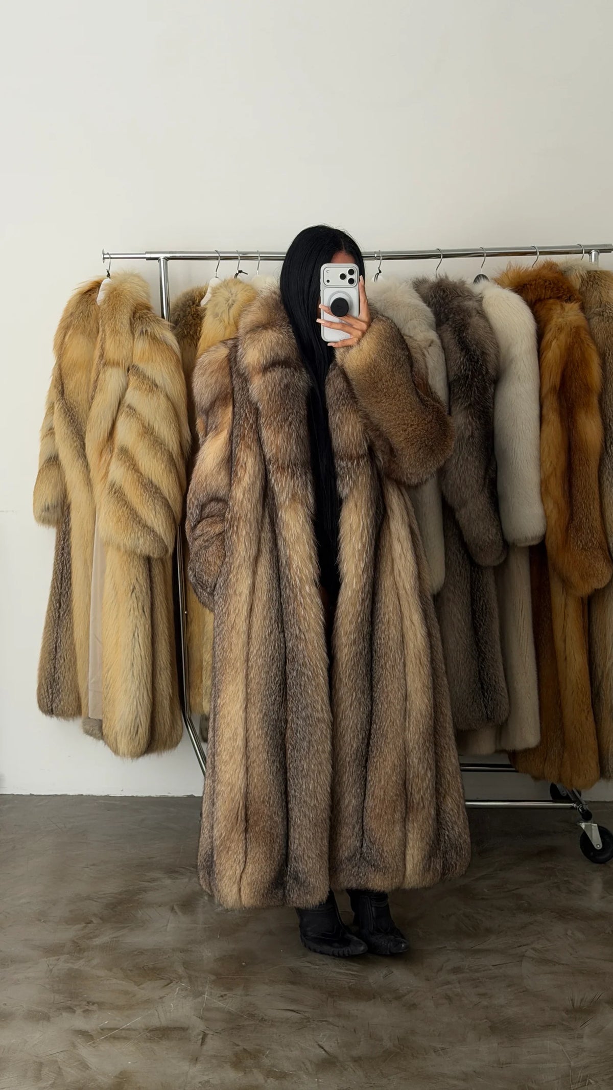 VINTAGE FOX FUR COAT