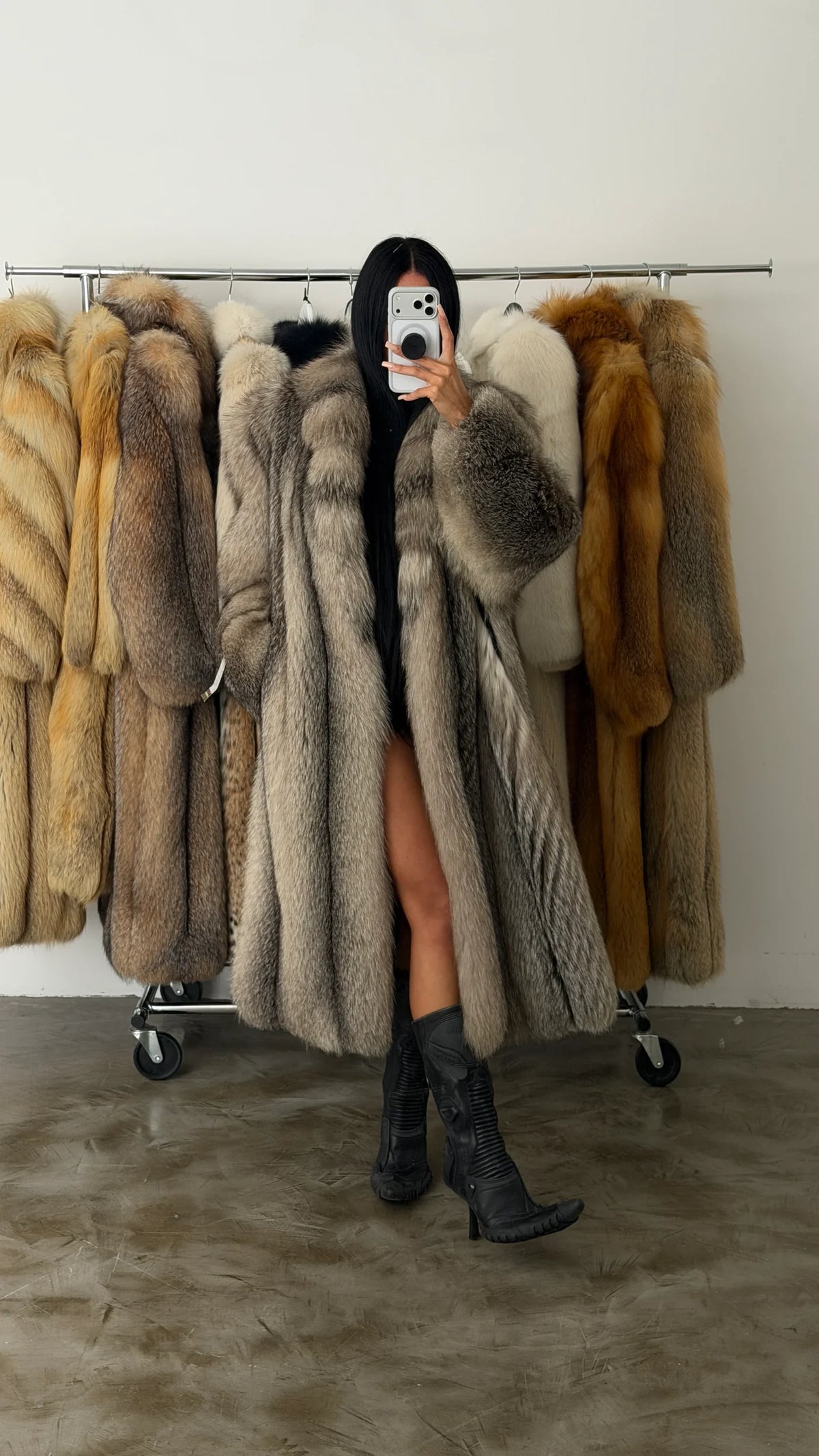 VINTAGE FOX FUR COAT