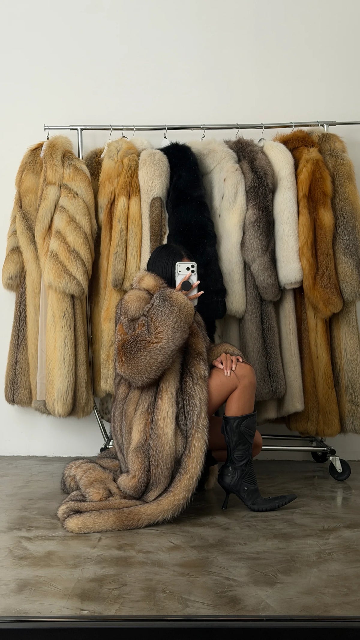 VINTAGE FOX FUR COAT