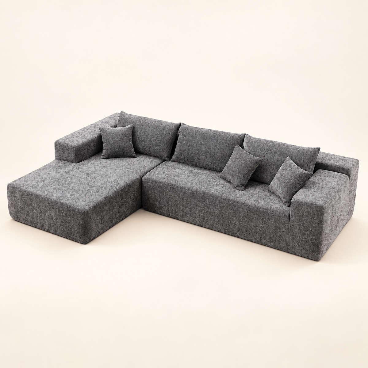 Foshan Modern Compression Sealed Sponge Modular Sofa Couch Density Foam Vacuum Packed Compressed Sofa — visuel sans marque