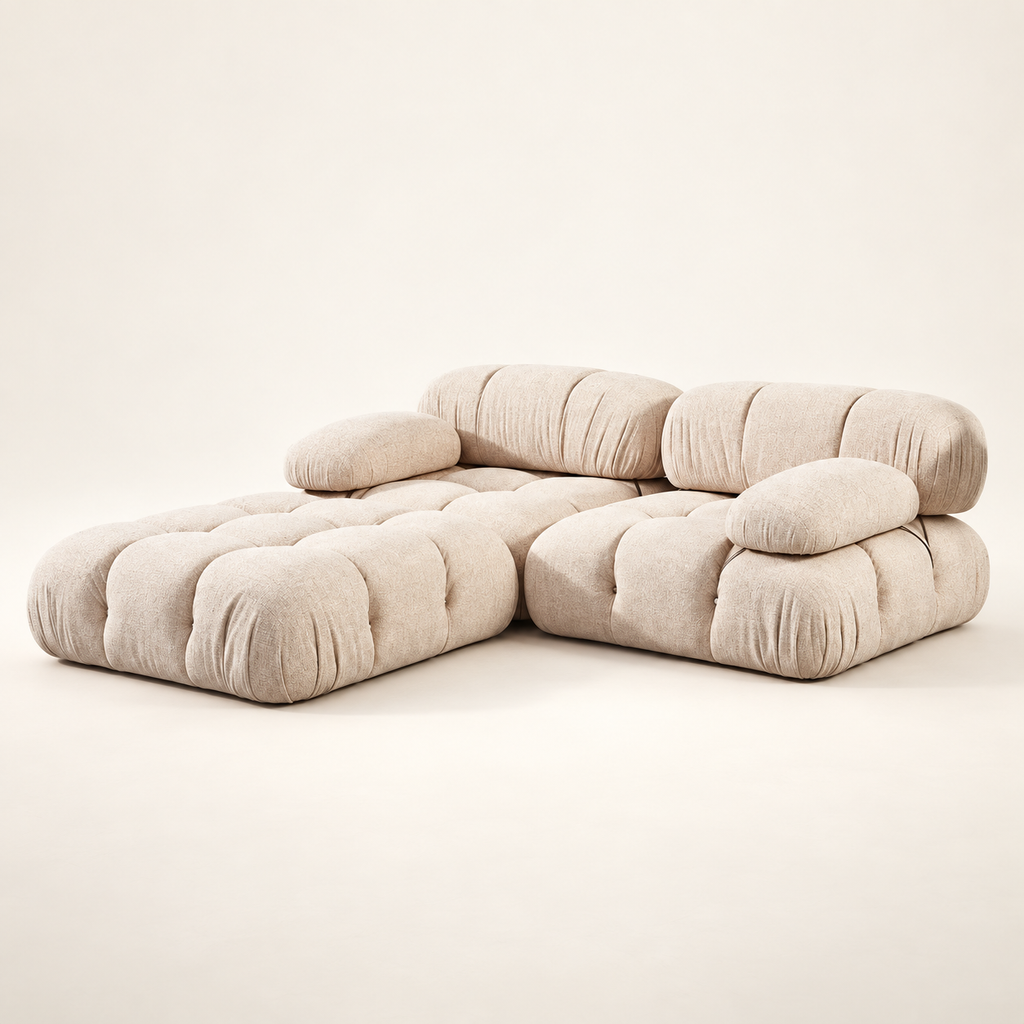 Italian Luxury Vacuum Compressed Packed Sofa Modern Tufted Sectional Floor Couch Fabric Living Room Home Modular Sofa Set — visuel sans marque